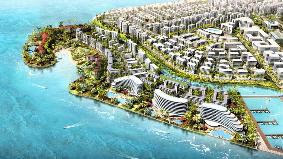 Aerial view of Hulhumalé, Maldives